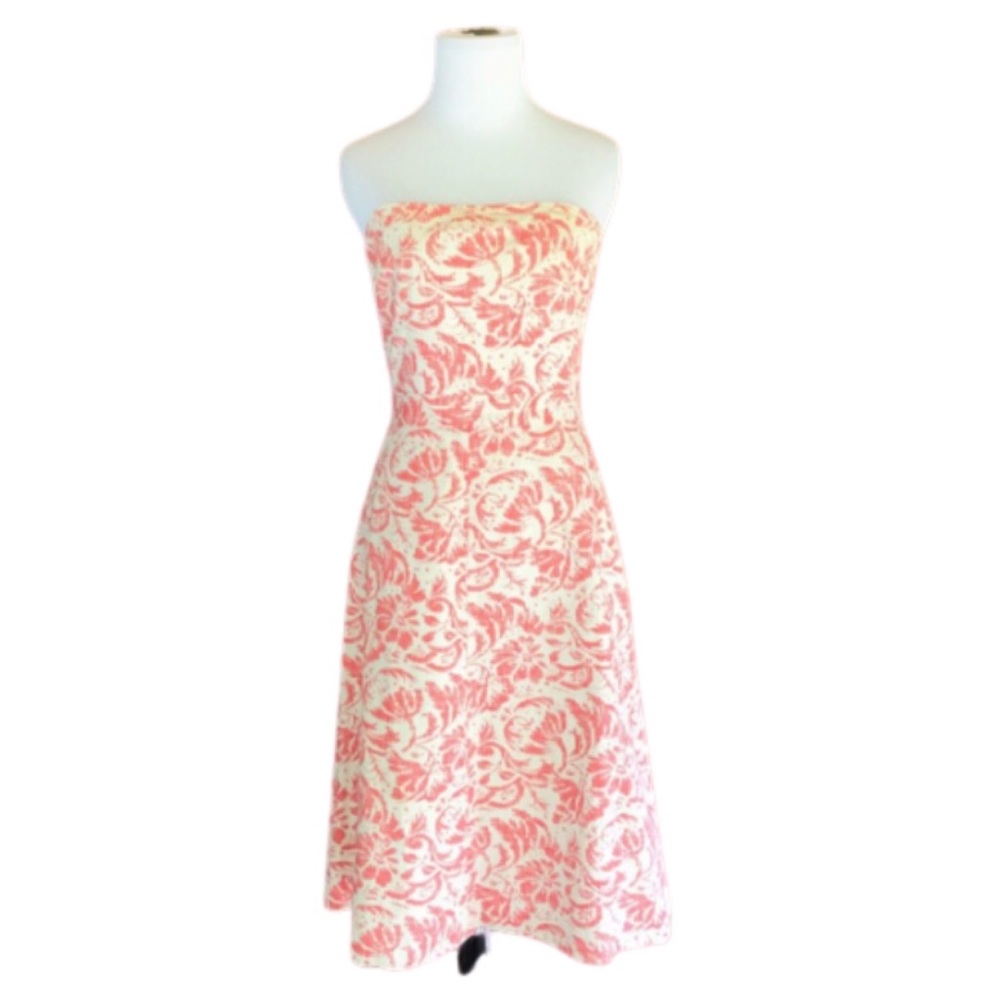 J.CREW: peach strapless